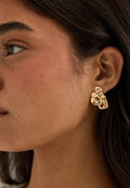 Pendientes Solari chapados en oro