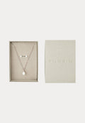 Set de regalo Evena, collar y pendientes de botón, chapados en plata