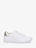 Zapatillas planas con contrafuerte en contraste - Dorado