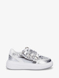 Zapatillas de material sintético con lentejuelas - Plateado