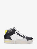 Zapatillas altas con cremallera y detalle de purpurina - Negro