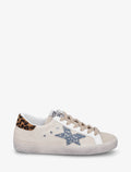Zapatillas deportivas de material sintético con talón contrastante y estrella - Azul