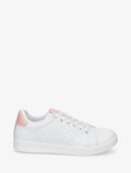Zapatillas de tenis de material sintético con contrafuerte en contraste - Rosa