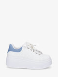 Zapatillas deportivas con plataforma y pedrería - Azul