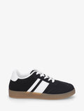 Zapatillas deportivas color block con franjas contrastantes - Negro