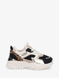 Zapatillas de plataforma de lona y material sintético - Negro