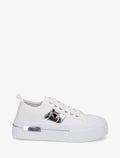 Zapatillas deportivas lisas con plataforma - Blanco