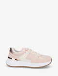 Zapatillas de polipiel con detalle metálico - Rosa