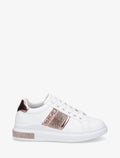 Zapatillas con bandas de strass - Champagne