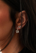 Set de aretes Ajani 2 en 1, color plateado