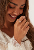 Anillo apilable con lazo Lulu, chapado en plata