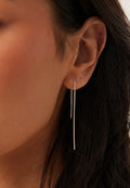 Pendientes de cadena Tahoe chapados en plata